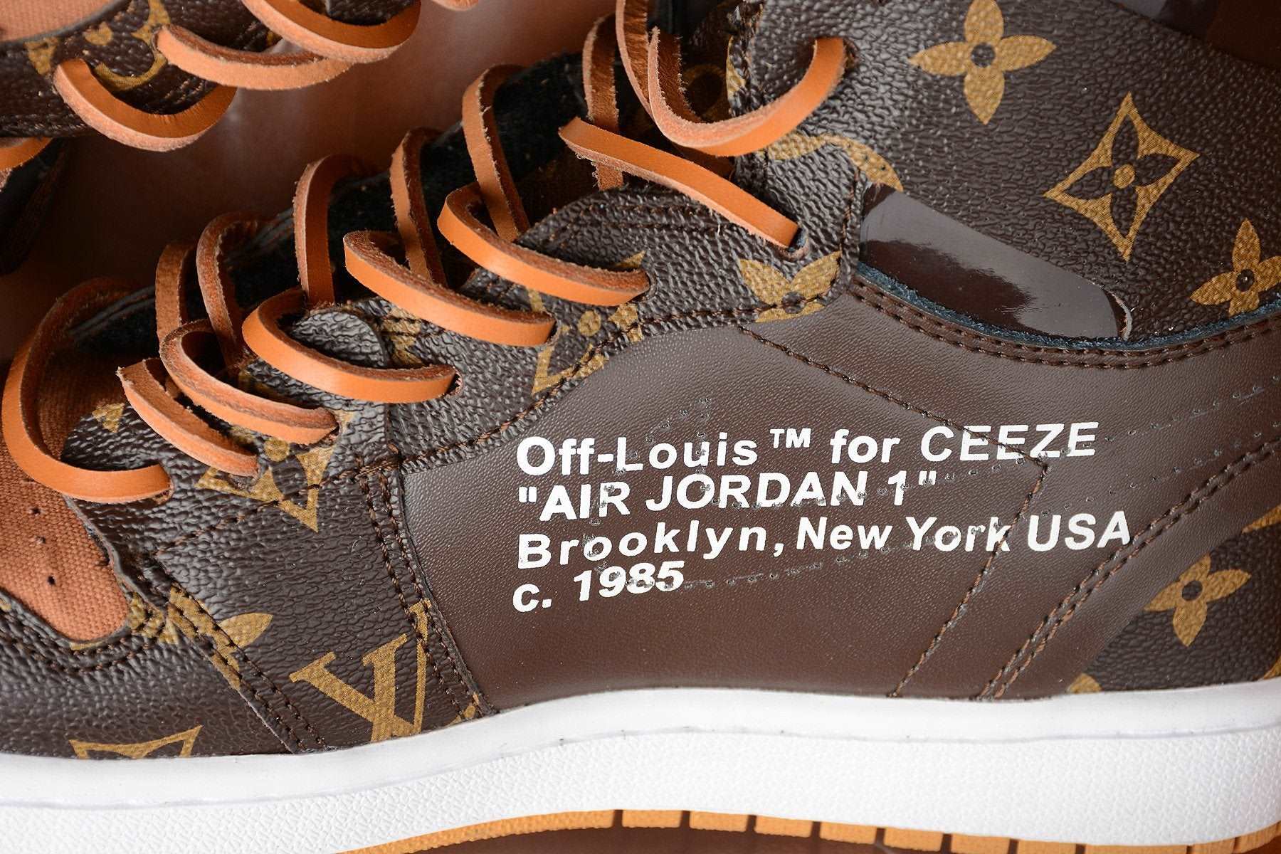Off-Louis LV Air Jordan 1 - Image 8